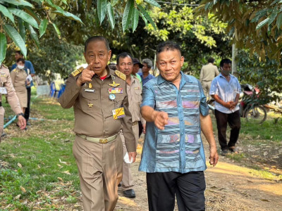 องคมนตรี เยี่ยมชมแปลงเกษตรชาวสวนทุเรียนบ้านร่วมใจพัฒนา พารามิเตอร์รูปภาพ 6